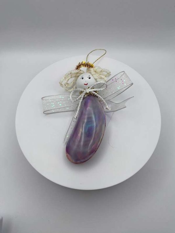 Violet Shell Angel Ornament - Image 2