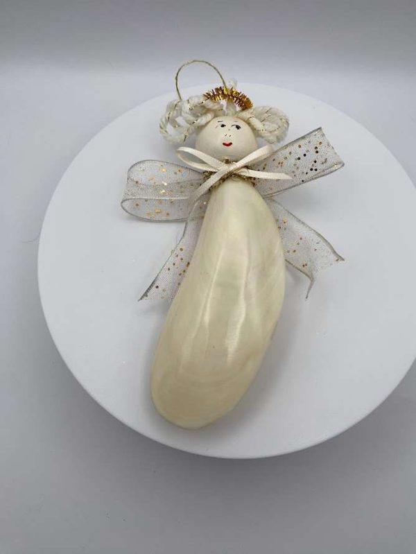 White Shell Angel Ornament - Image 2