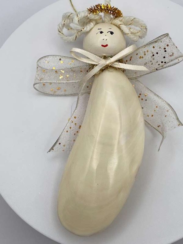 White Shell Angel Ornament