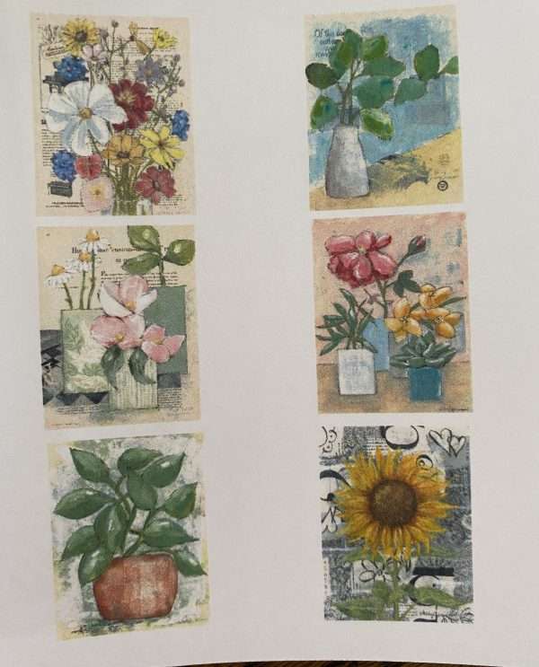 Floral Note Cards - Pack of 6 different images