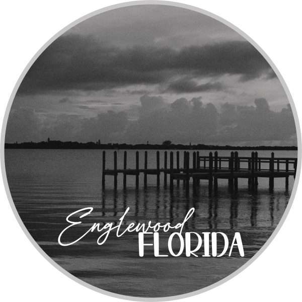 "Cherokee Street Park Sunset" | Beautiful Florida Photography Sticker | Englewood, Florida | Black & White Analog Photography - Image 2