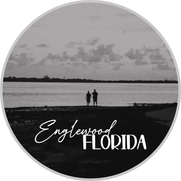 "Fishing at Sunset" | Beautiful Florida Photography Sticker | Englewood, Florida | Black & White Analog Photography - Image 2