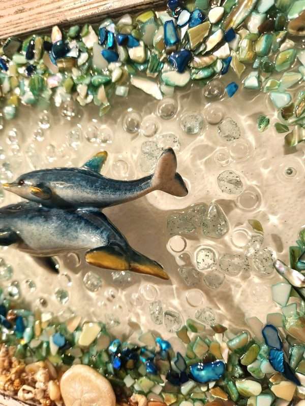 Resin Coastal Art - Dolphins - Image 3