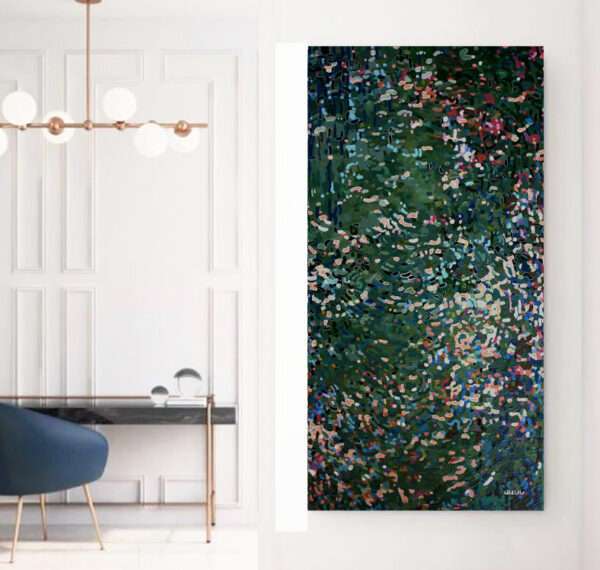 Pond- In the Shadows, 24 x 48". Sale. - Image 3