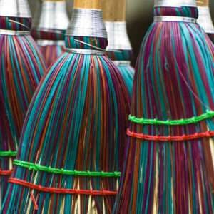 Colorful brooms photo print 11x14