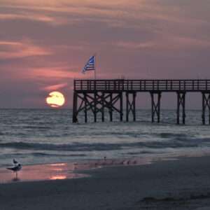 Patriotic pier photo print 11x14