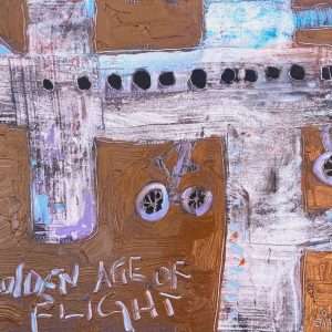 "GOLDEN AGE OF FLIGHT". 24x30" acrylic/canvas