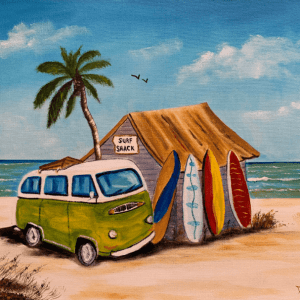 Surf Shack With Hippy VW Van