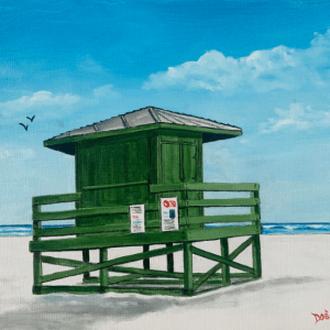 Green Lifeguard Stand - Siesta Key