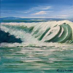 Turquoise Wave 12”x12”