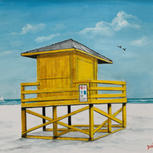Yellow Lifeguard Stand - Siesta Key Florida