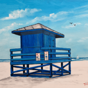 Blue Lifeguard Stand - Siesta Key