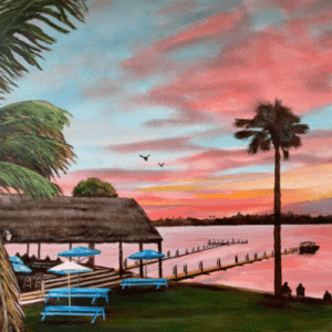 Evie’s Spanish Point Tiki Bar At Sunset