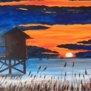 Lifeguard Stand Silhouette At Siesta Key Beach