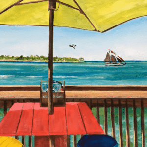 Sitting At Sunset Pier Tiki Bar Key West