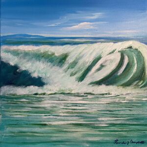 Turquoise Wave 12”x12”