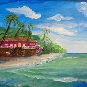 Cottage by the Sea 12”x12”