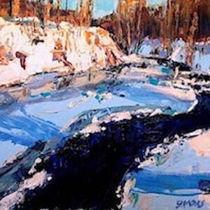 WINTER CREEK. 22x28" acrylic/canvas