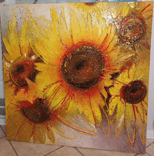 Sunflowers 48″x48″