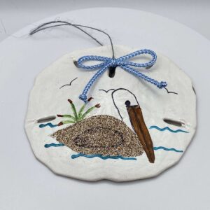 Pelican sand dollar ornament