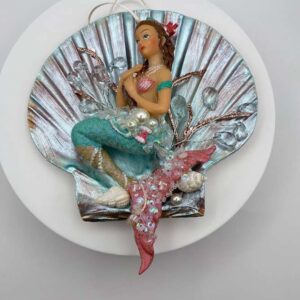 Beautiful mermaid on scallop Ornament