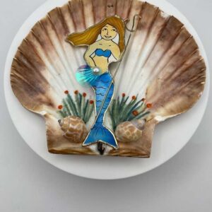 Mermaid on the beach shell Ornament