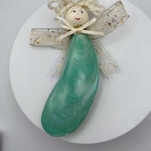 Green Shell Angel Ornament