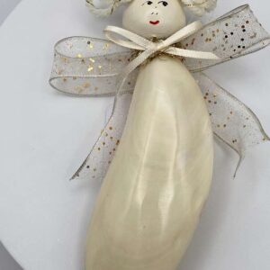 White Shell Angel Ornament