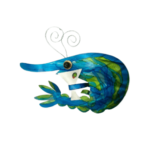 Metal Art - Shrimp Cocktail - blue green