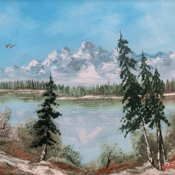 Art - #11813 - Snow At A Moutain Lake - 16x20