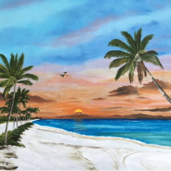 Art - #142616 - A Key West Beach - 28x36 - Copy