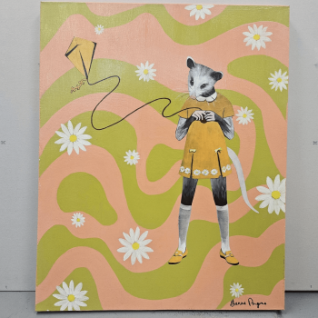 Groovy Possum Mixed Media Painting by Gianna Pergamo